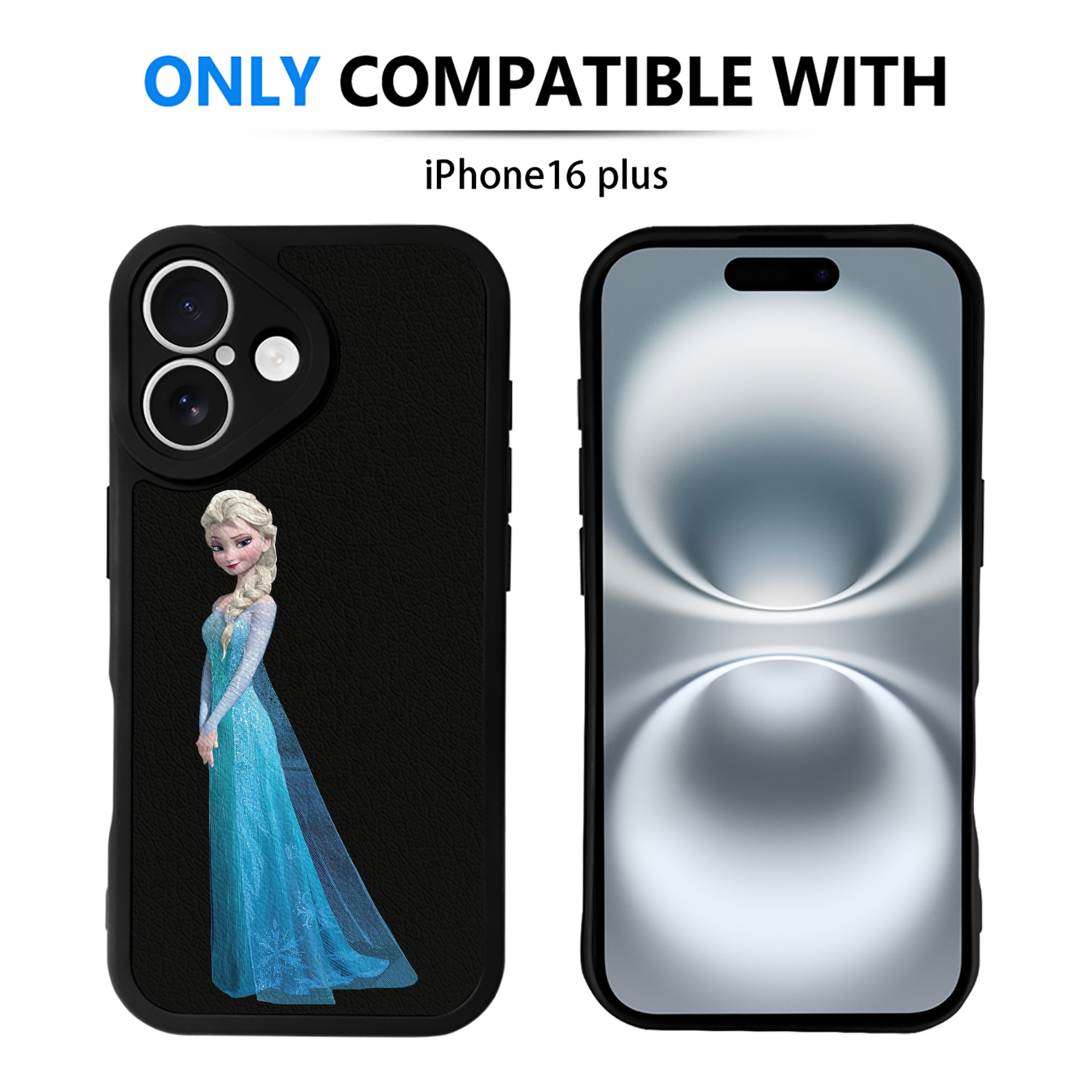 （画像用） アナと雪の女王 アンナ エルサ Frozen Anna Elsa 【iPhone 16シリーズ対応】シリコンスマホケース（レザー調） 材質：シリコン